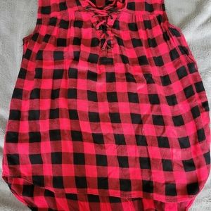 Lace up tank by No Boundaries Sz L